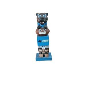 COLLECTIBLE CAROLINA PANTHERS WOODEN TIKI STATUE